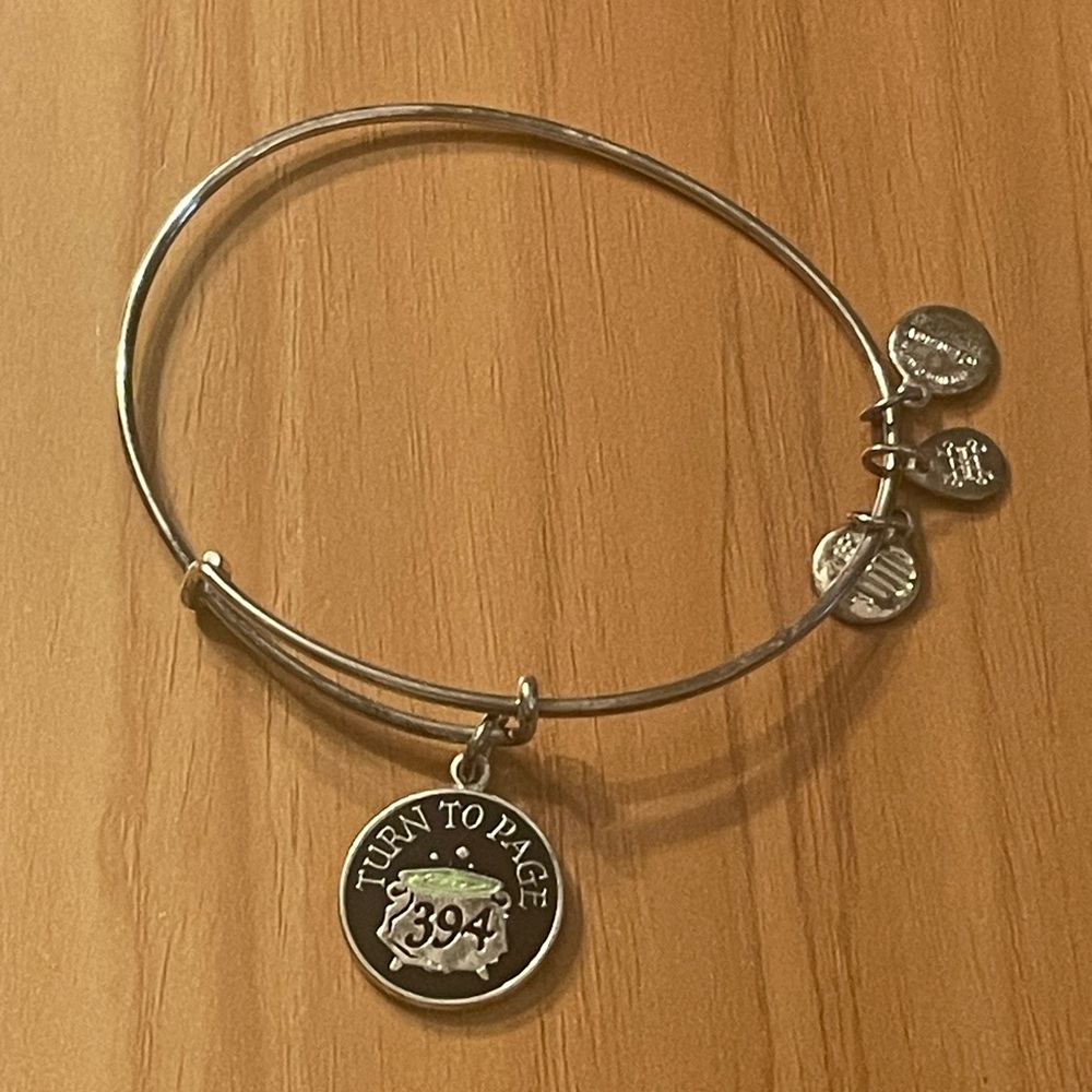 Alex and Ani Harry Potter Turn To Page 394 Silver Tone  Charm Bracelet